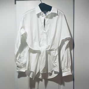 Lauren Ralph Lauren White Cotton Shirt Size L